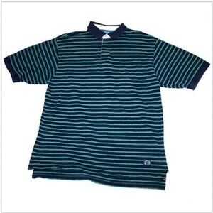 Pendleton Mens‎ Short Sleeve Polo Golf Striped Shirt Size XL
